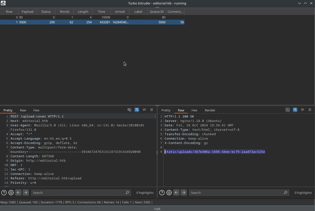 HTB Editorial internal port 5000