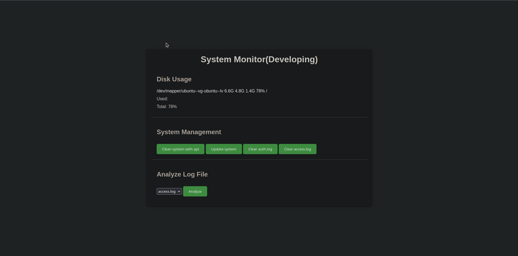 HTB Sea system monitor